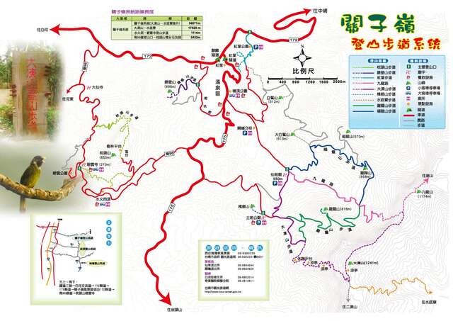 照片-關子嶺登山步道系統的分布地圖